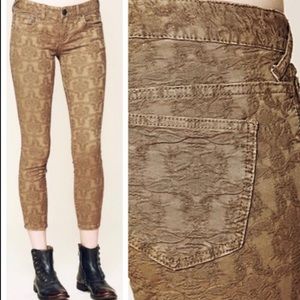 NWOT Free People Vintage Jacquard Skinny Jeans